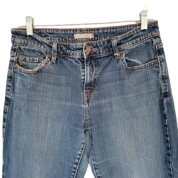 Levis 515 Bootcut Jeans Blue Denim Womens Size 12P Medium Wash Stretch - Picture 2 of 10